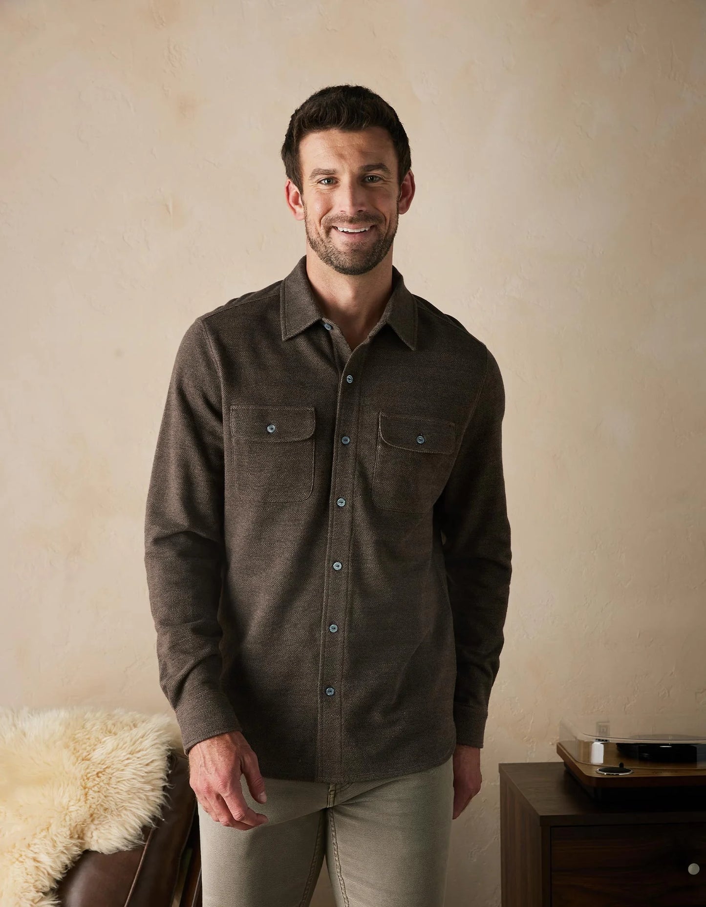 Textured Knit Shirt - Java