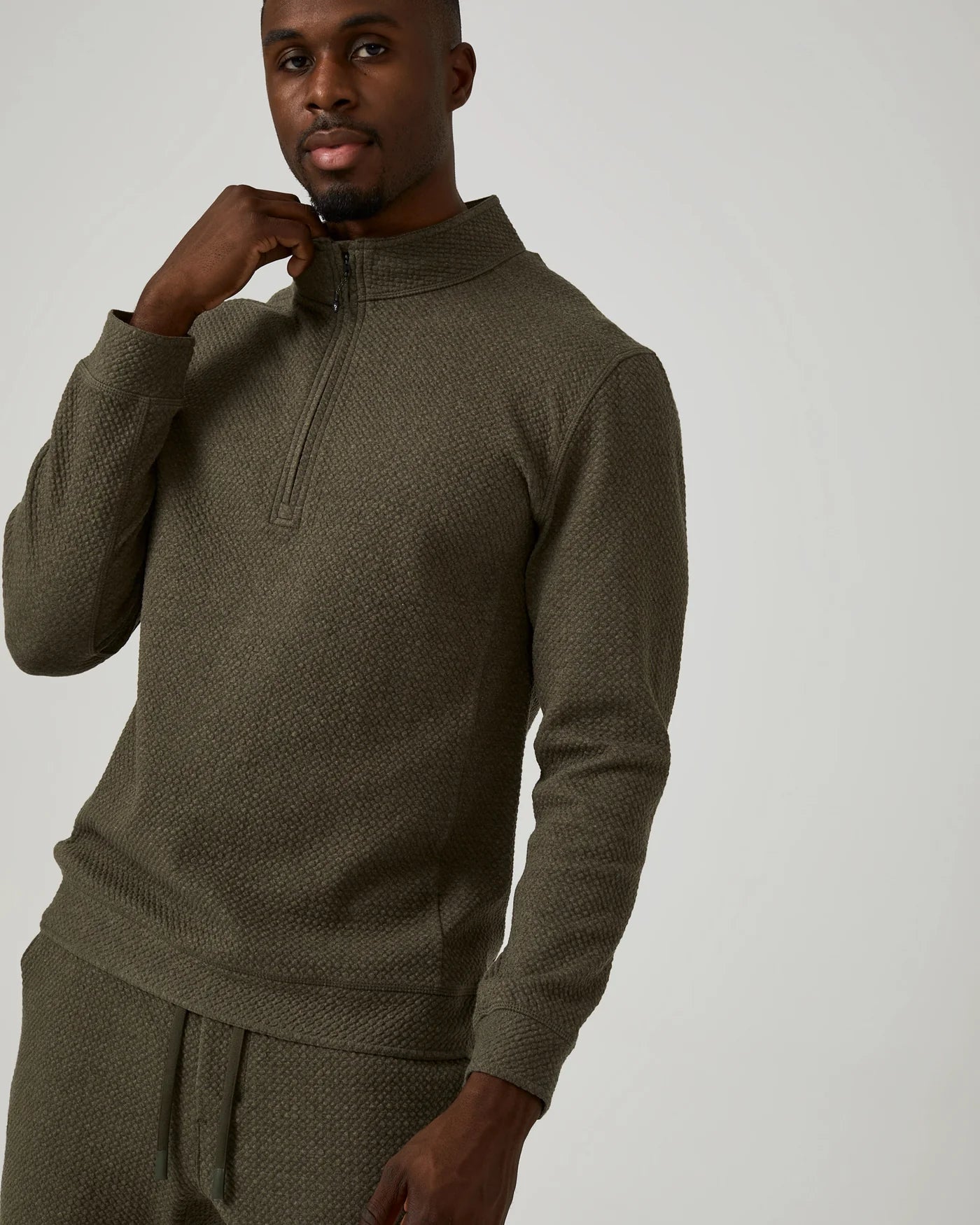 Restoration Quarter Zip Pullover - Olive