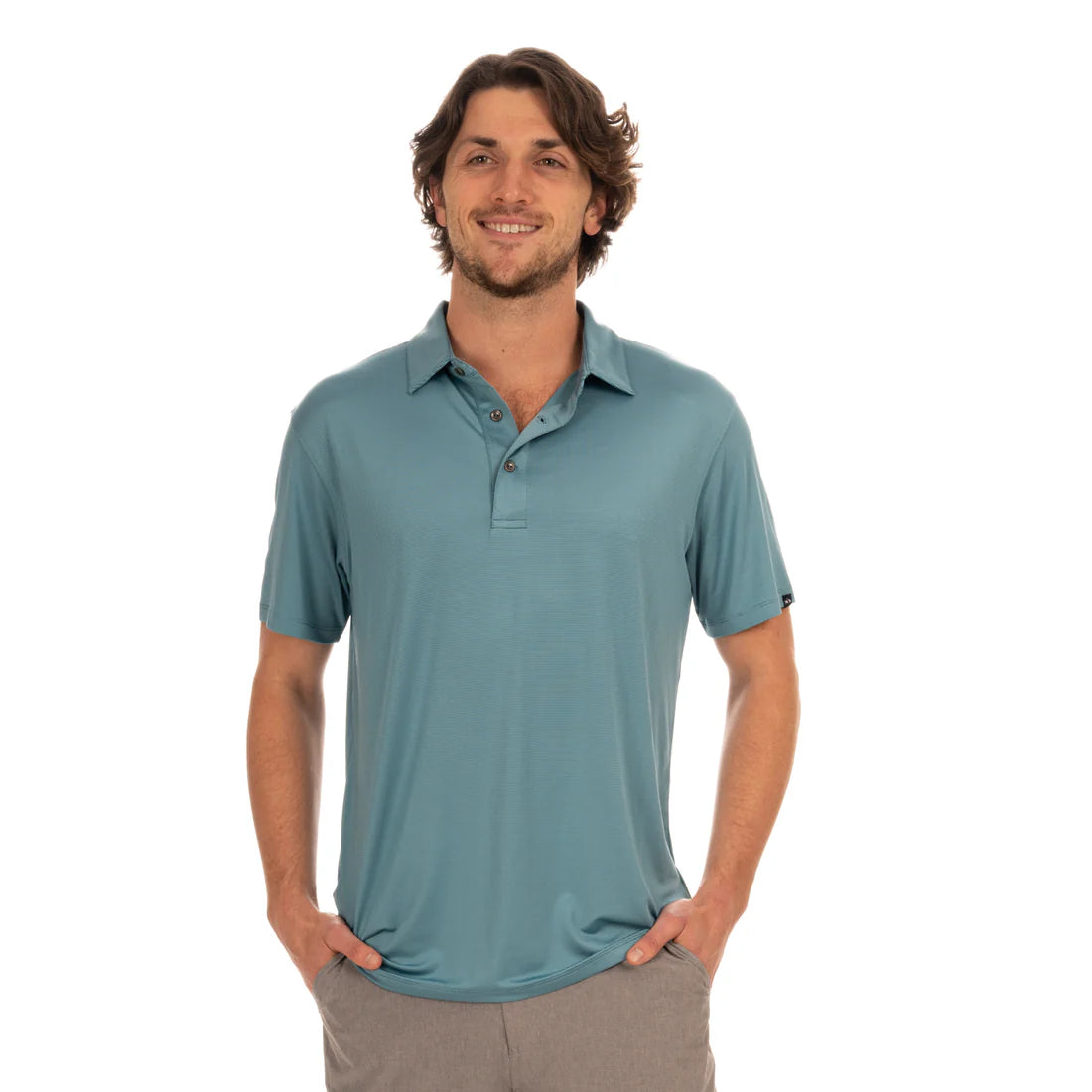Runnel Stripe Performance Polo - Ranger Blue