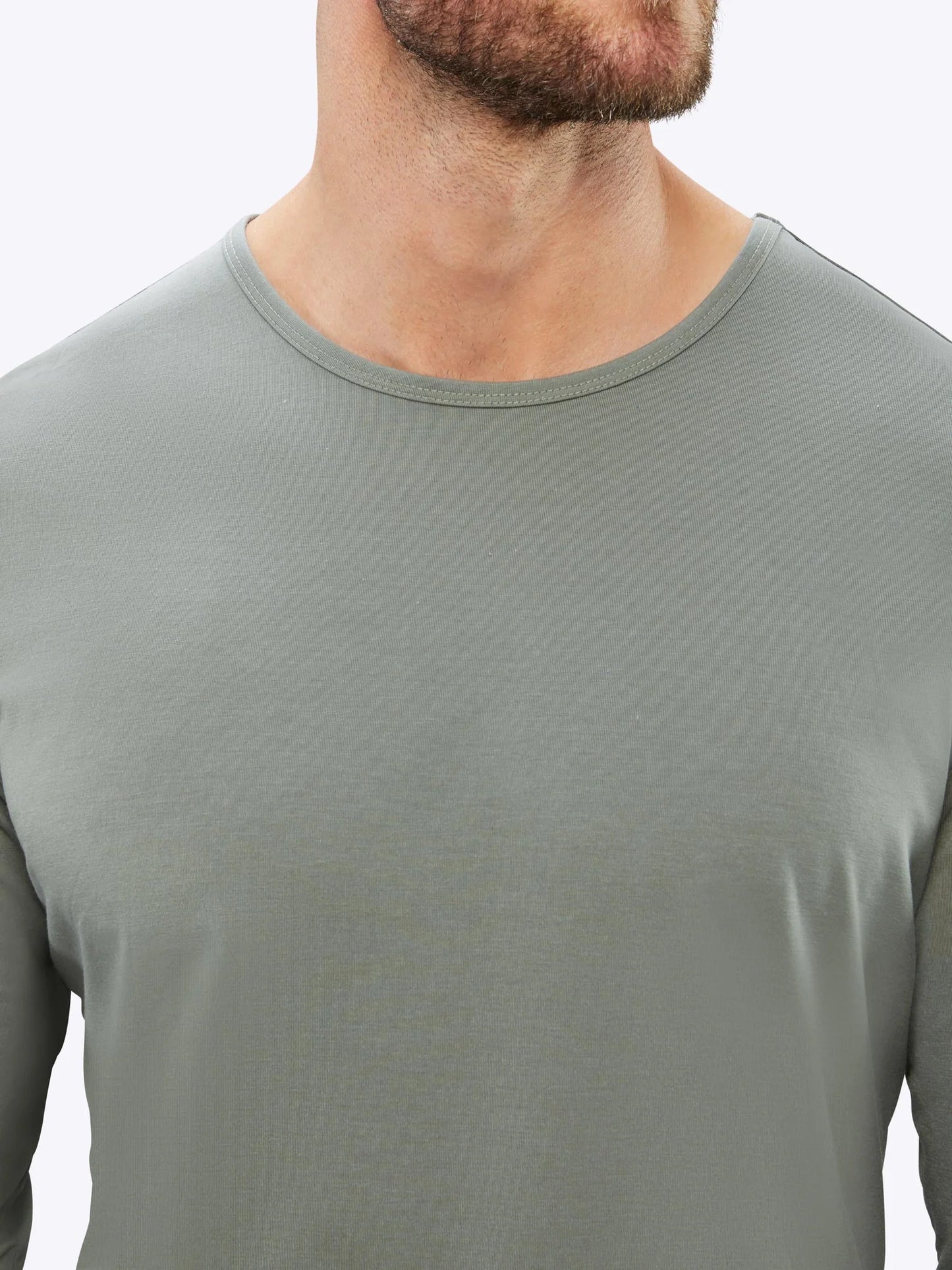 Long Sleeve Curve-Hem Tee - Sage