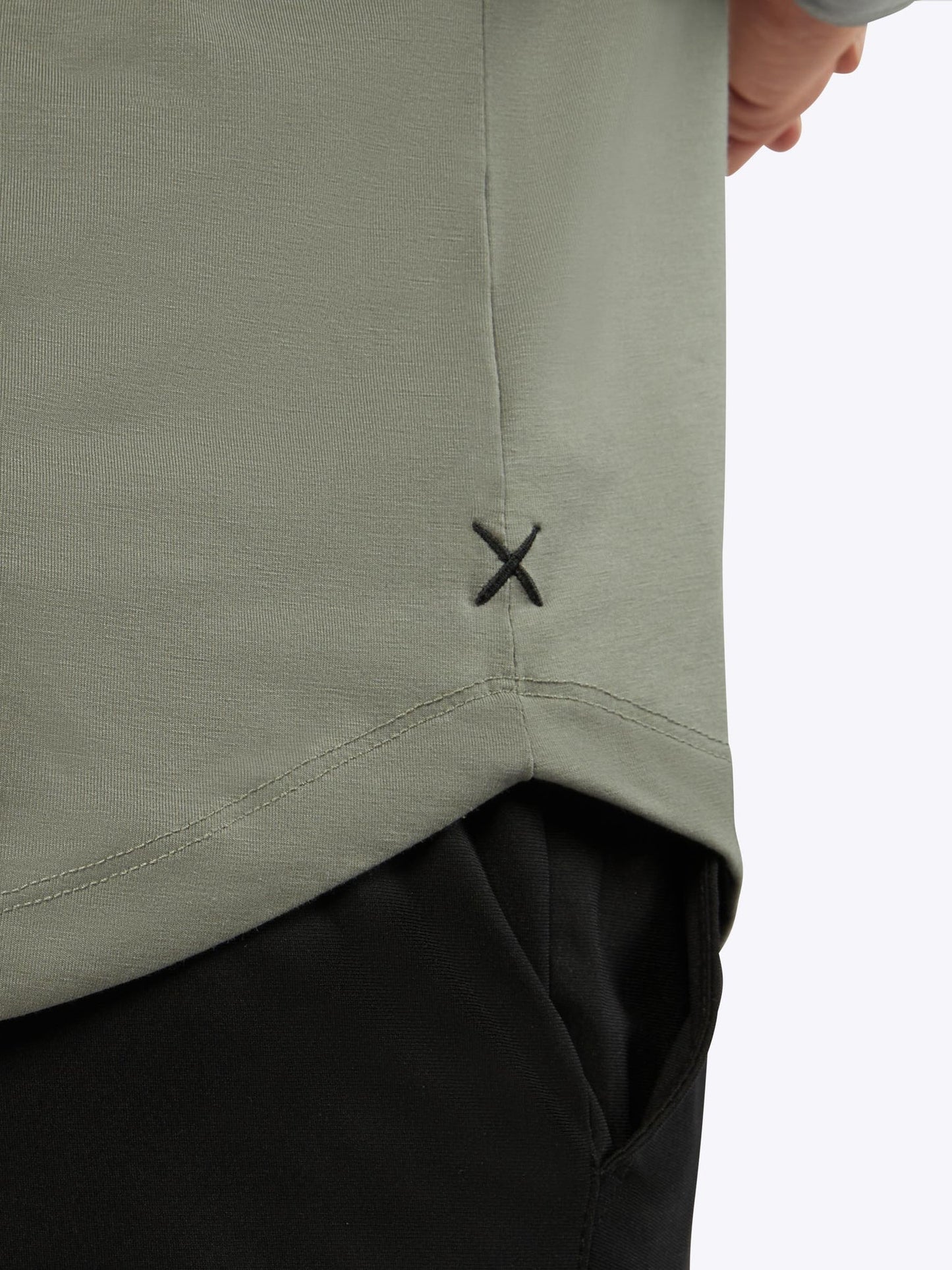 Long Sleeve Curve-Hem Tee - Sage