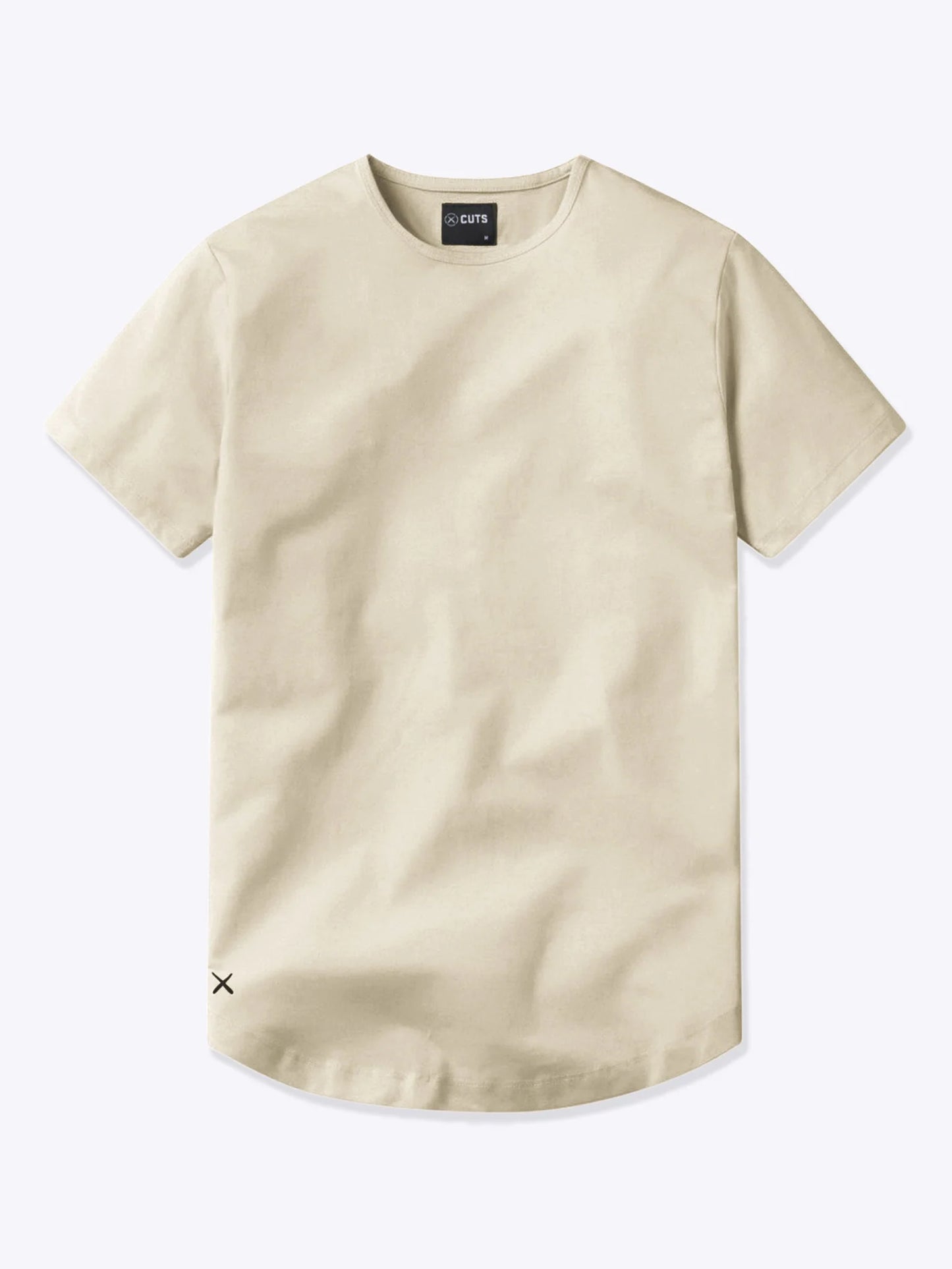 Cuts Curve-Hem Tee - Sand Dune
