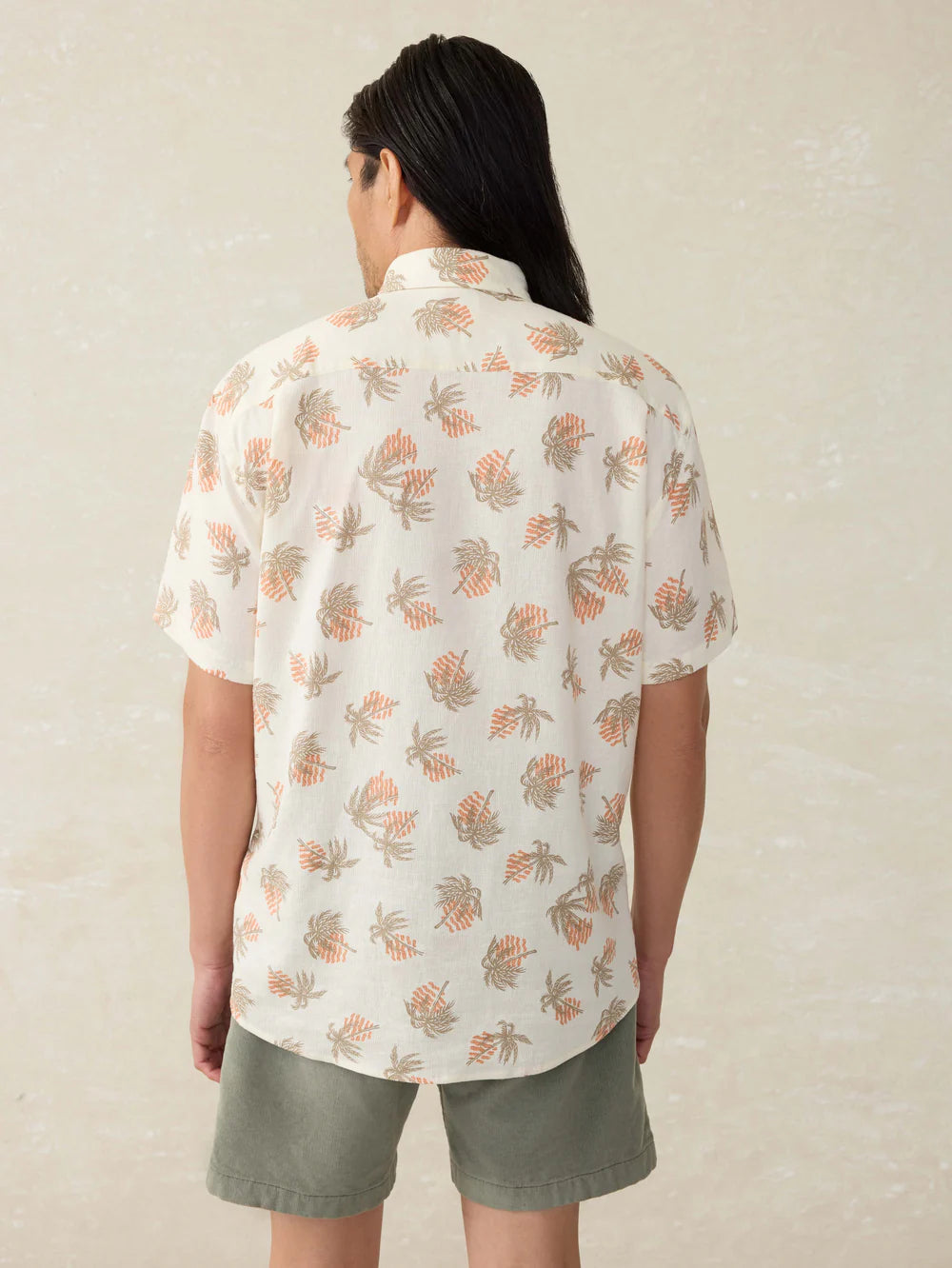 Short-Sleeve Breeze Shirt - Sunlit Palm & Waves