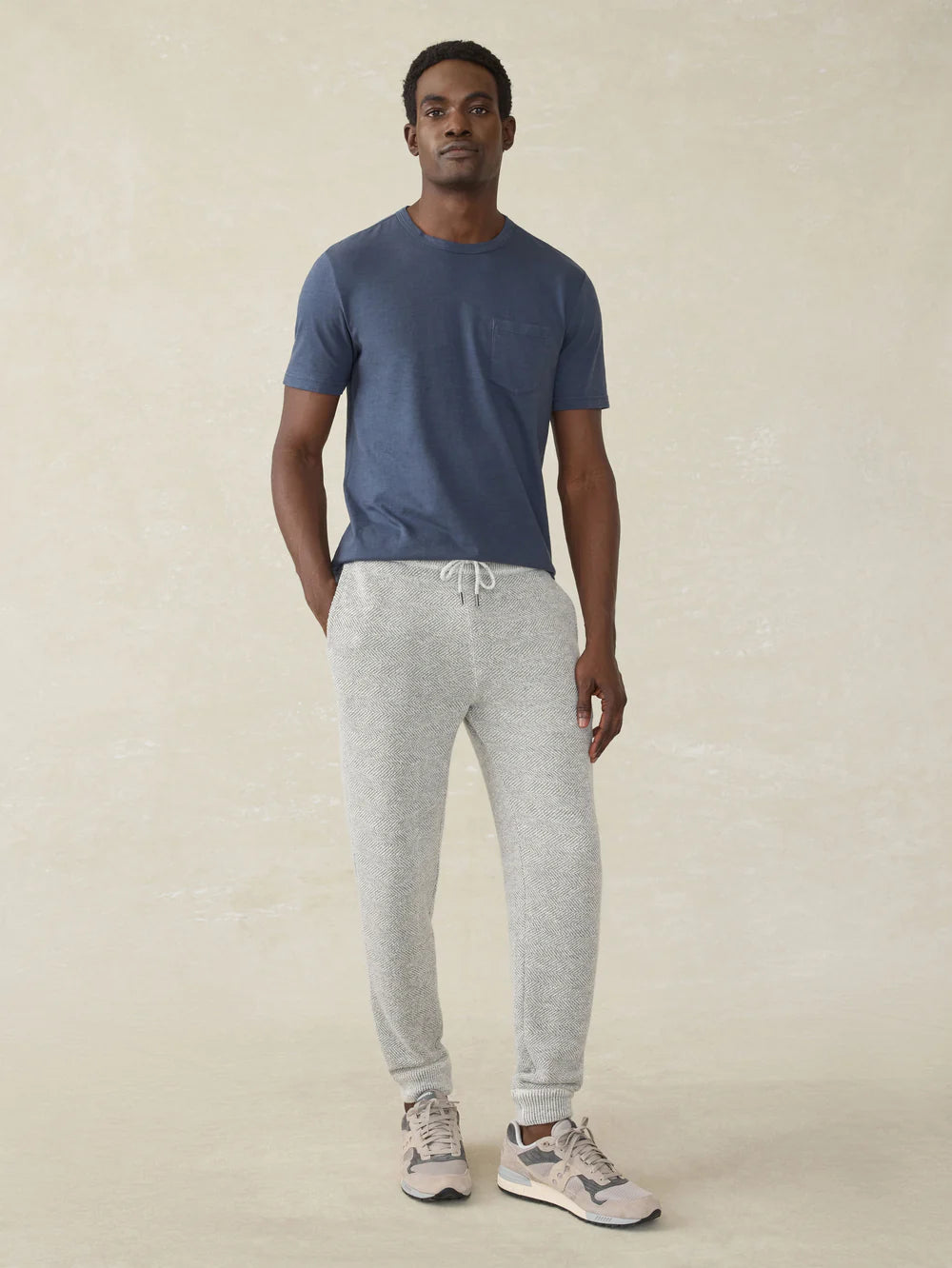 Faherty Whitewater Sweatpant - Grey Shell Loop