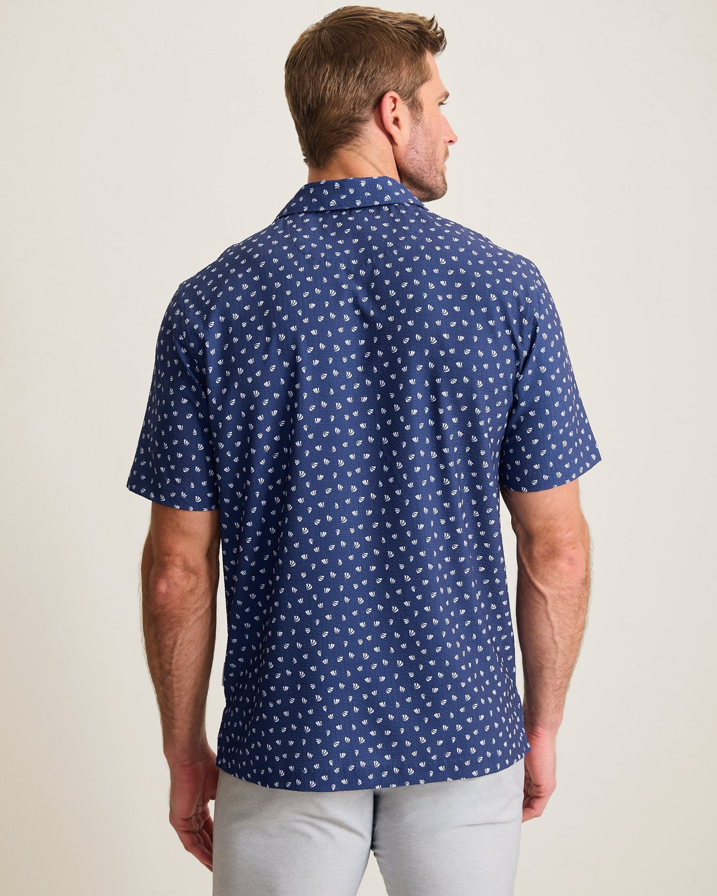 Bahama Coast Deco Palms IslandZone® Polo - Blue