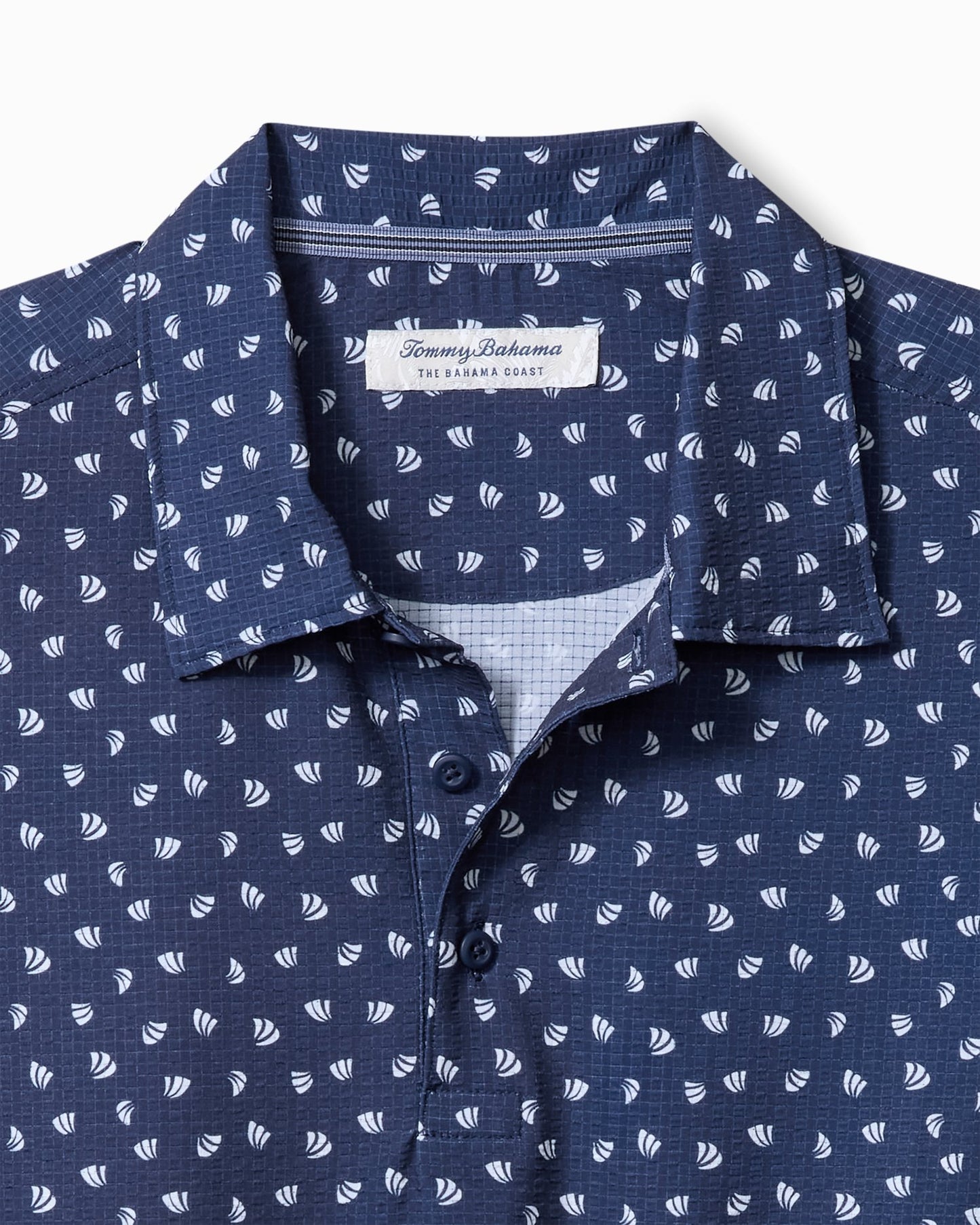 Bahama Coast Deco Palms IslandZone® Polo - Blue