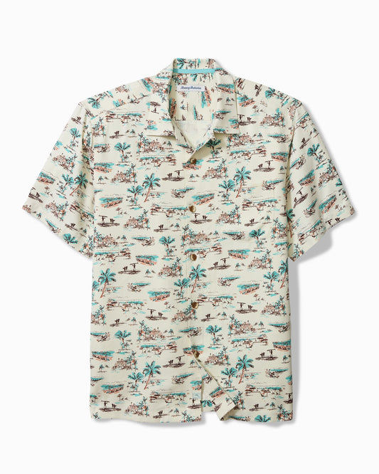 Casablanco Silk Camp Shirt - Cream