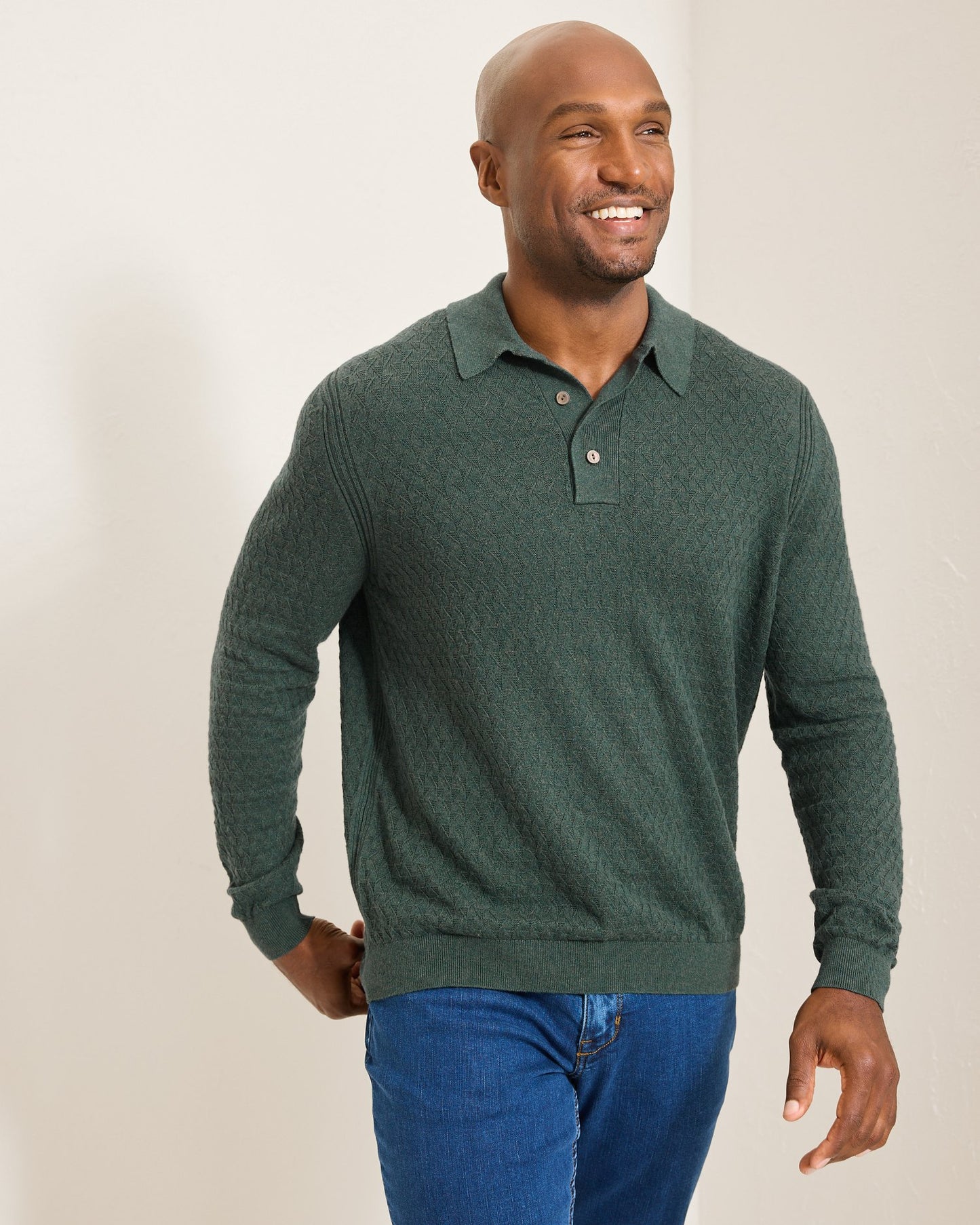 Capital Cable Sweater Polo - Juniper