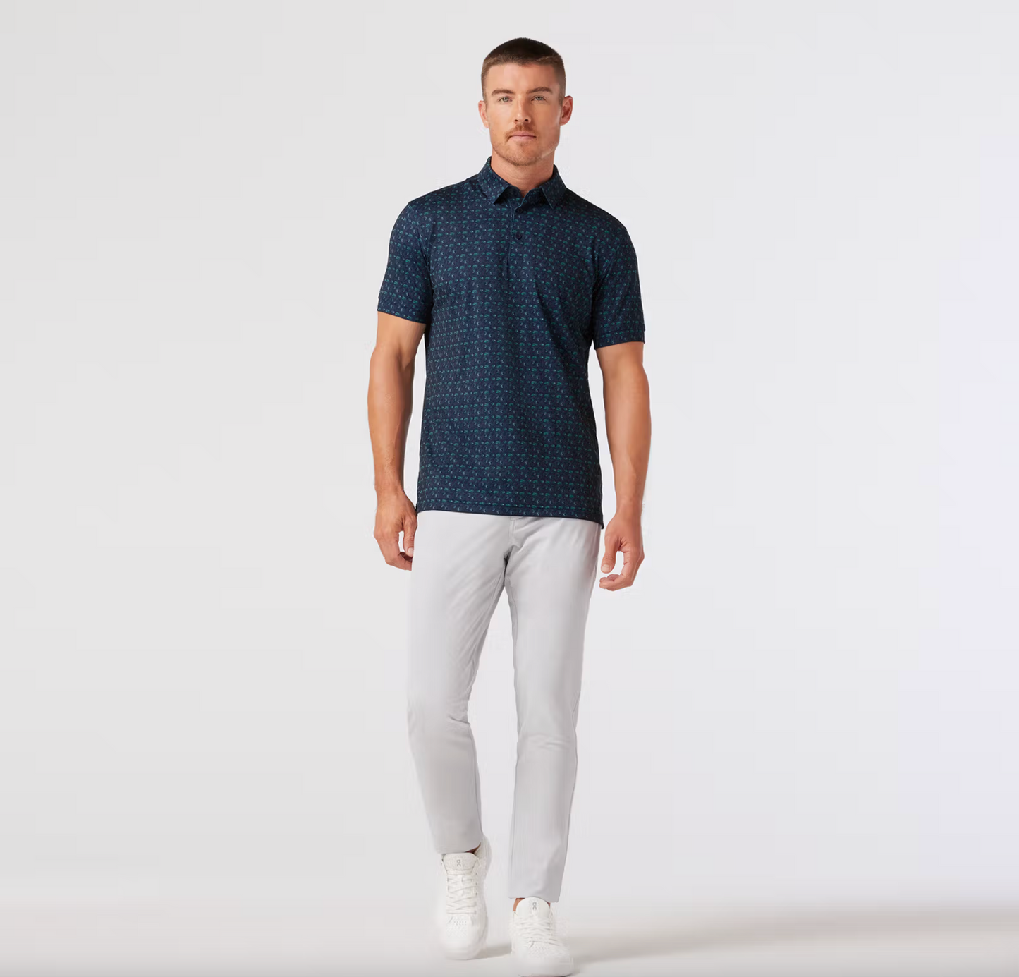 Versa Classic Polo - Navy Golf Swing