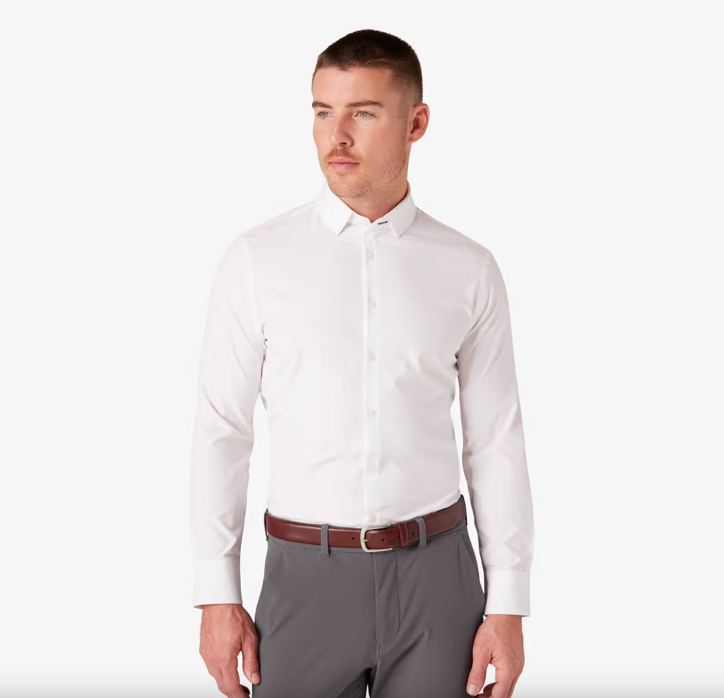 Leeward Dress Shirt - White Solid