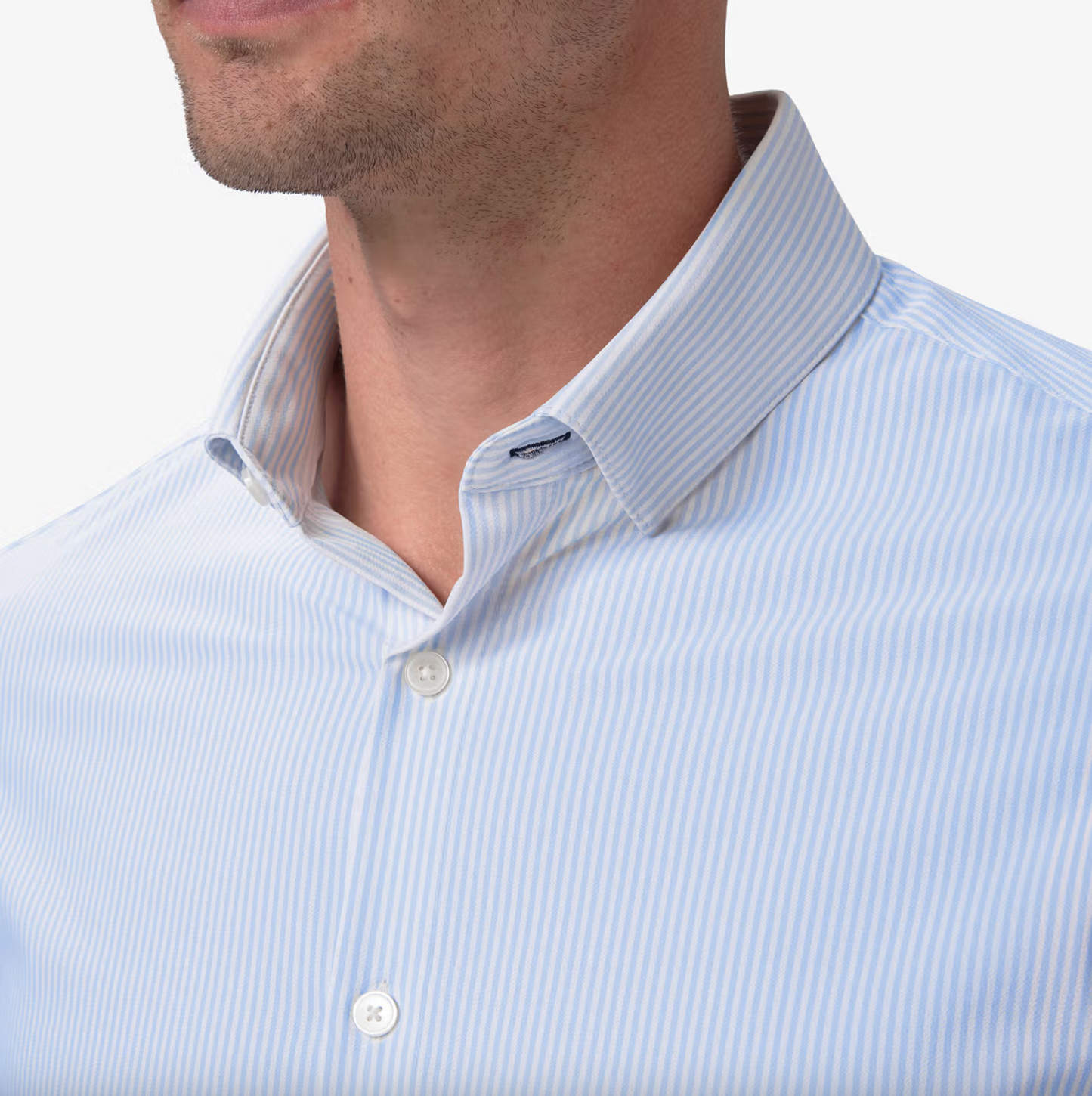 Leeward Dress Shirt - Bel Air Blue Banker Stripe