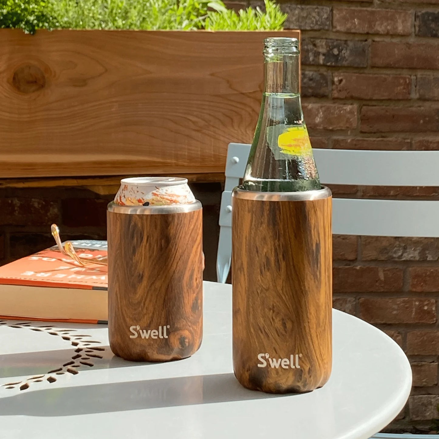 Slim Drink Chiller - 12oz Teakwood
