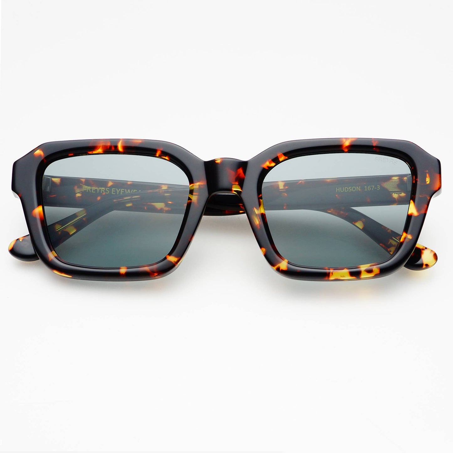 Hudson Acetate Mens Rectangular Sunglasses - Tortoise
