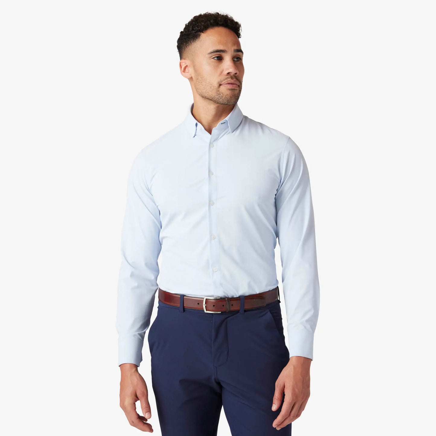 Monaco Dress Shirt - Sky Plaid