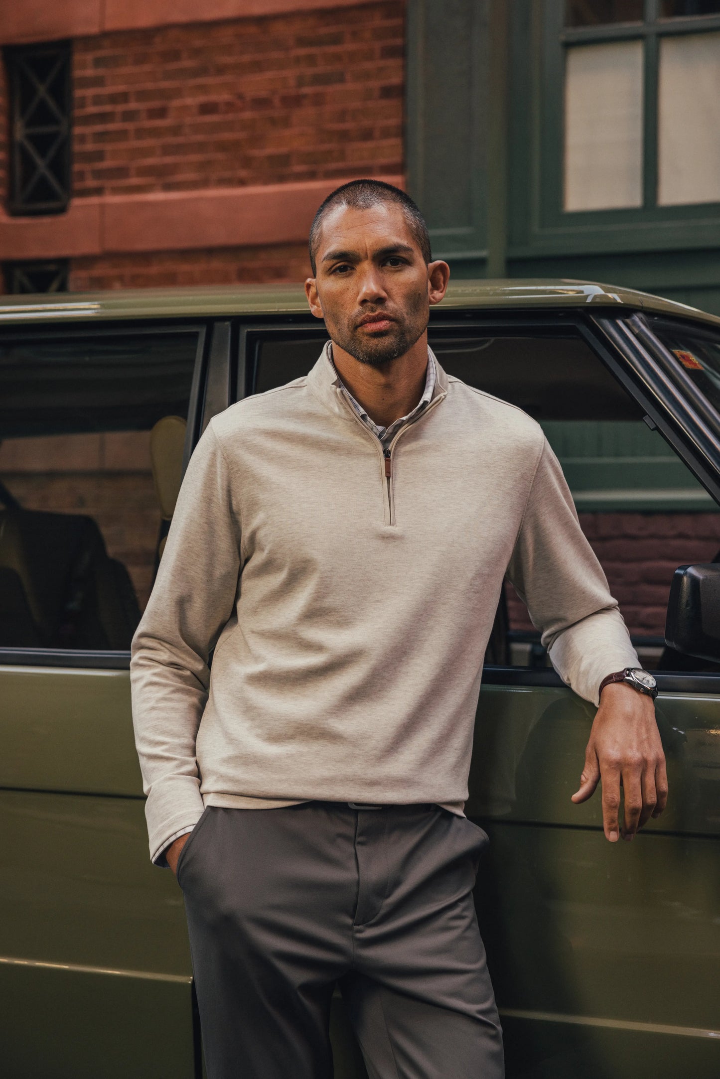 KPI Quarter Zip - Ivory