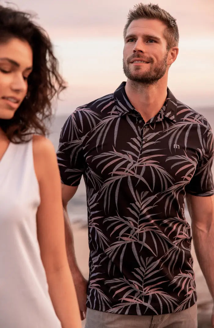 TravisMathew Pique Polo - Coastal Leaf