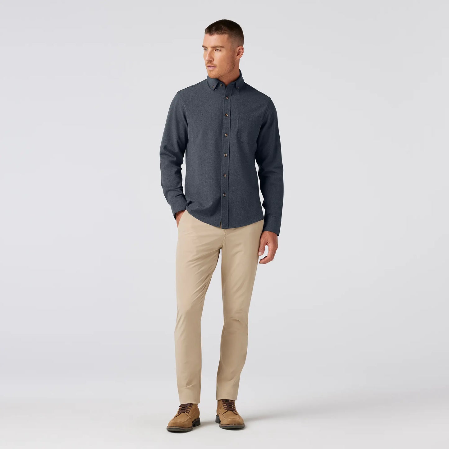 City Flannel - Navy Heather