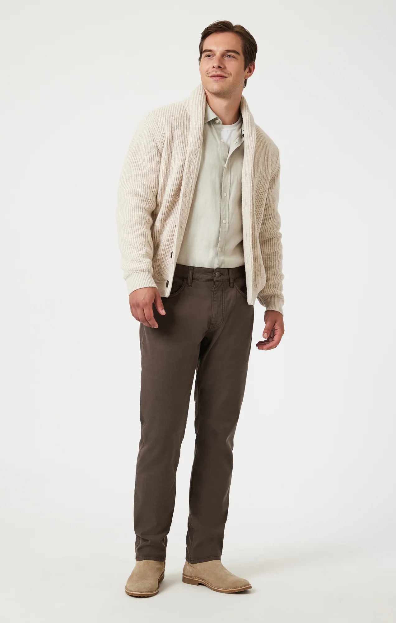Marcus Slim Straight Leg Pants - Oak Luxe Twill