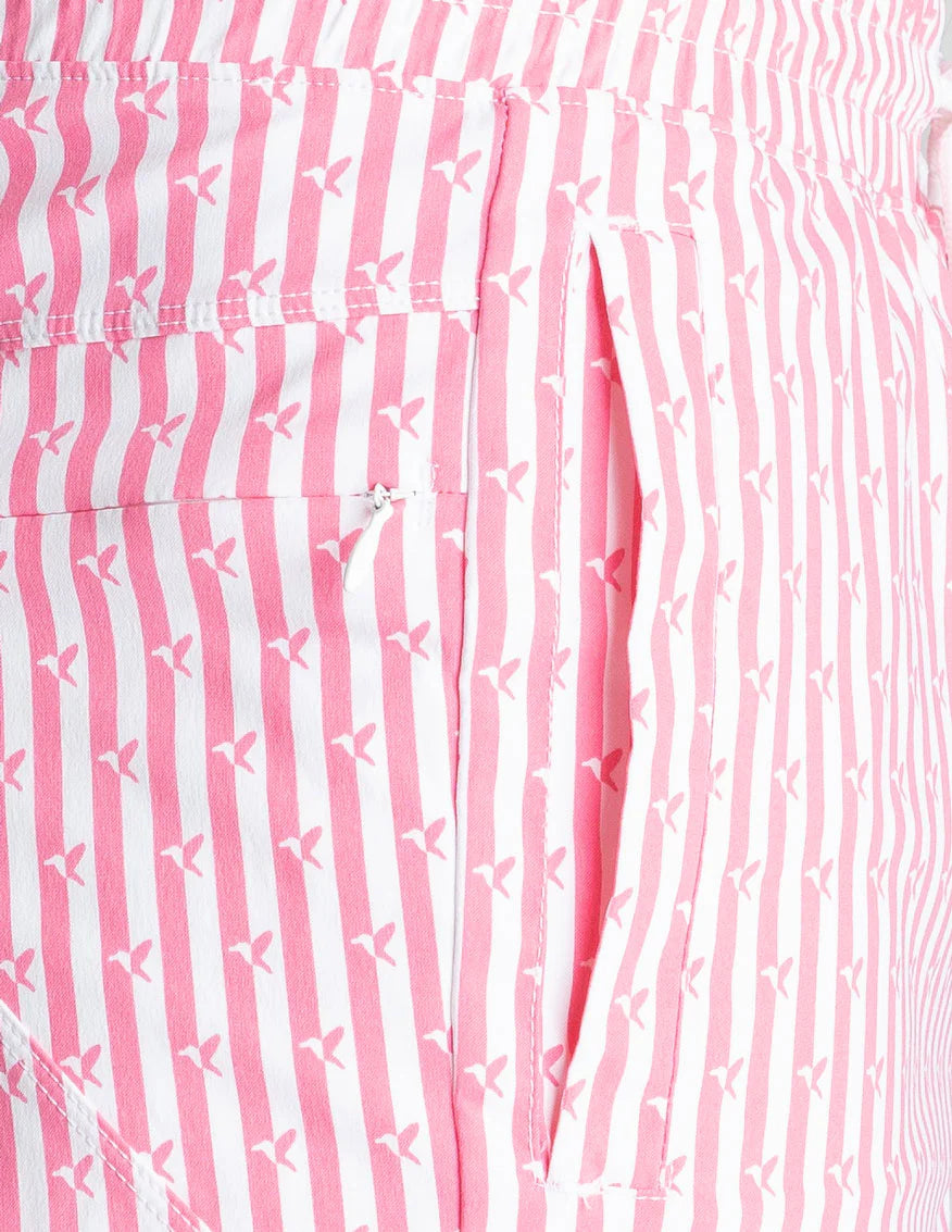 Birddogs Bathing Suit - Pink & White Stripes