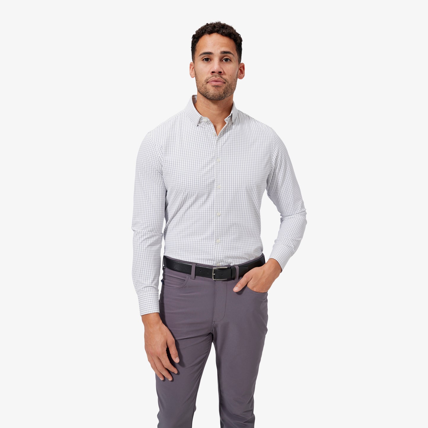 Leeward Dress Shirt - White/Navy