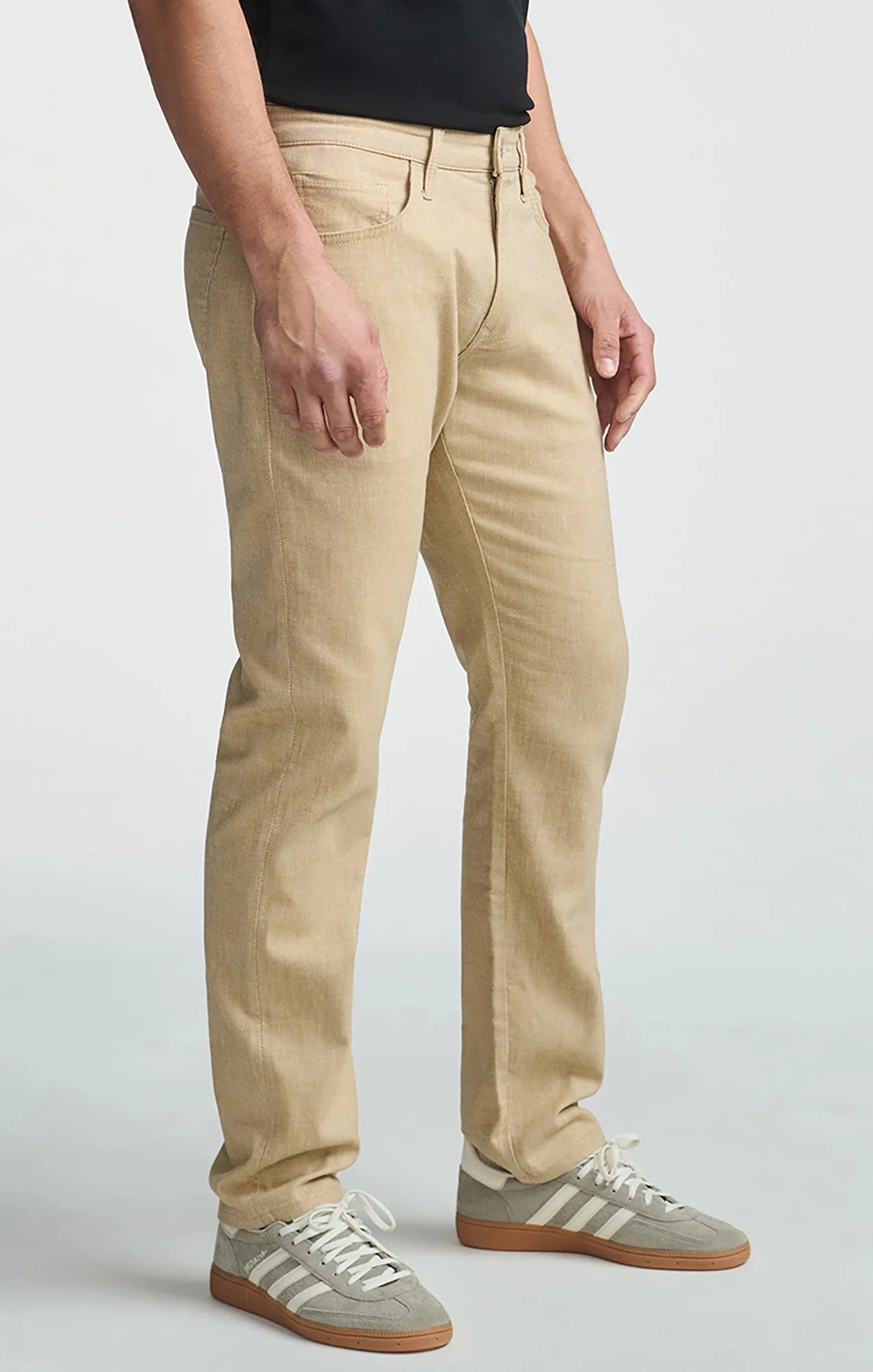 Marcus Slim Straight Leg Pants - Beige Linen