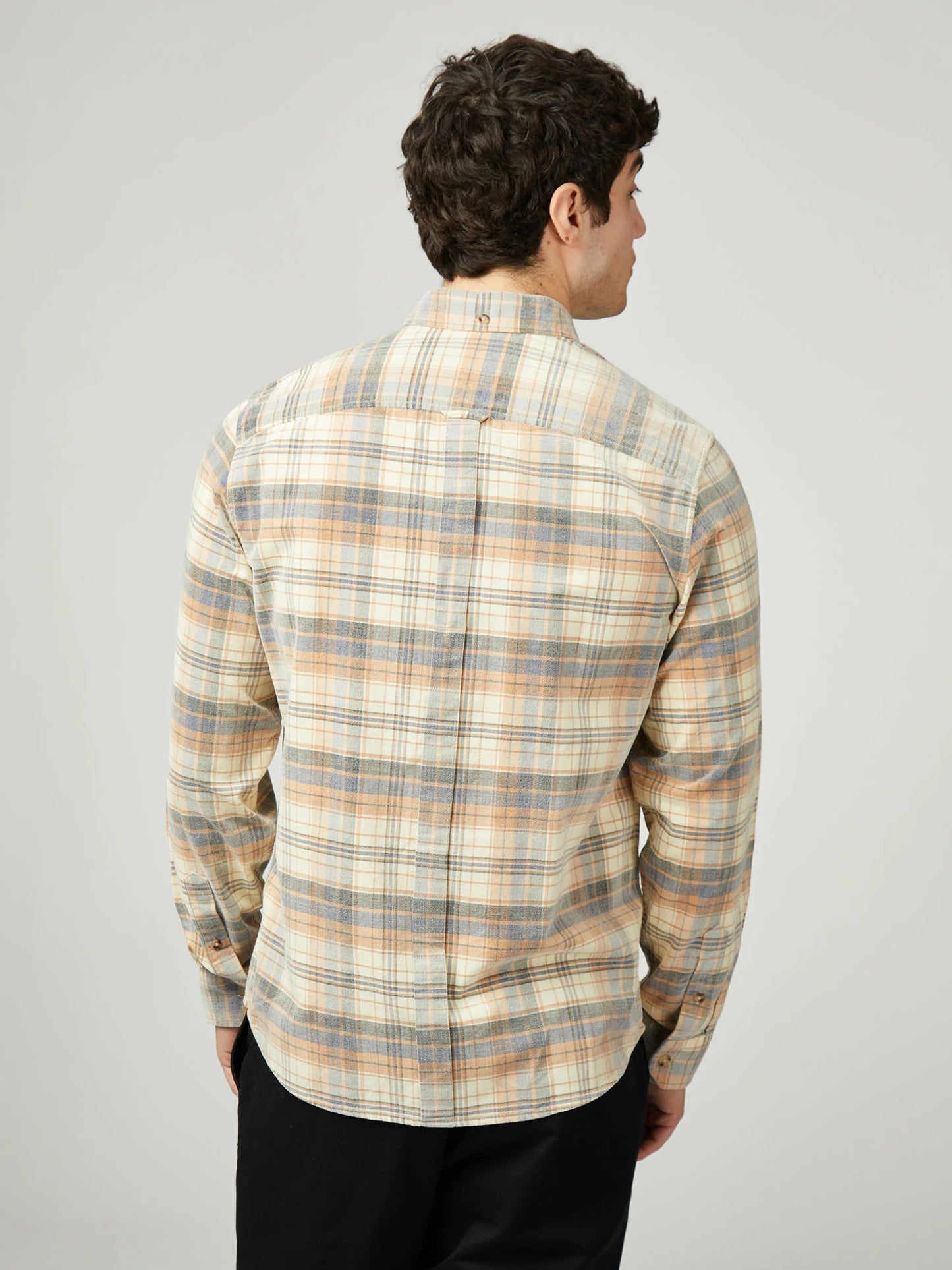 Corduroy Check Shirt - Ivory