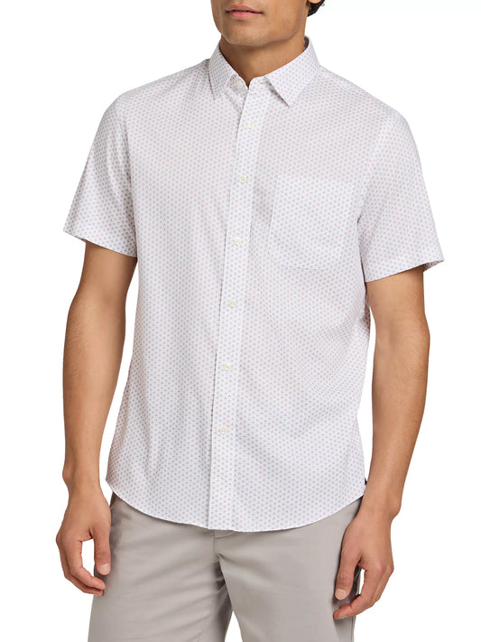 Faherty Movement Shirt - Ivory Clover