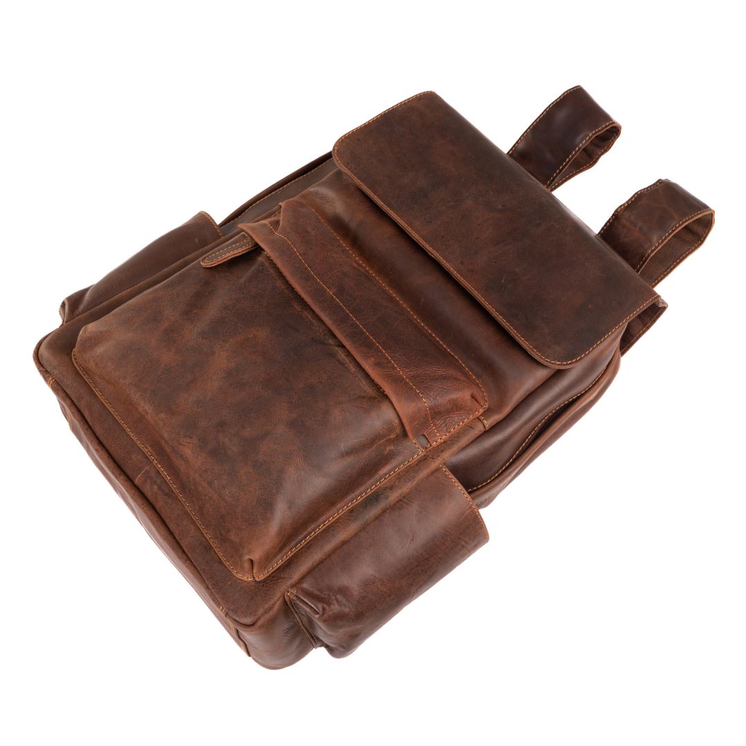 Leather Vintage Backpack Scott - Sandal