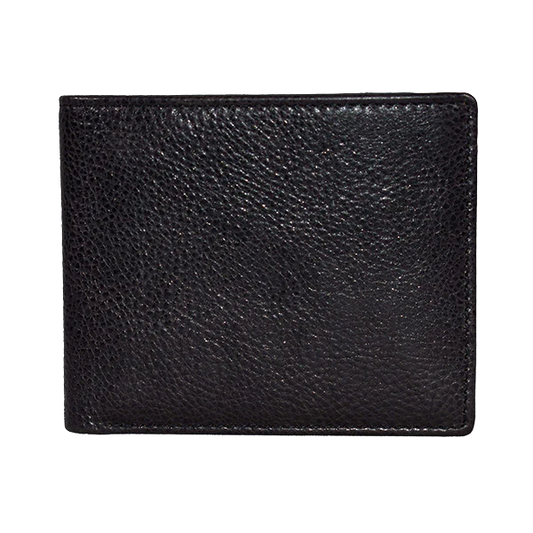 Leather Slim Billfold Wallet - Black