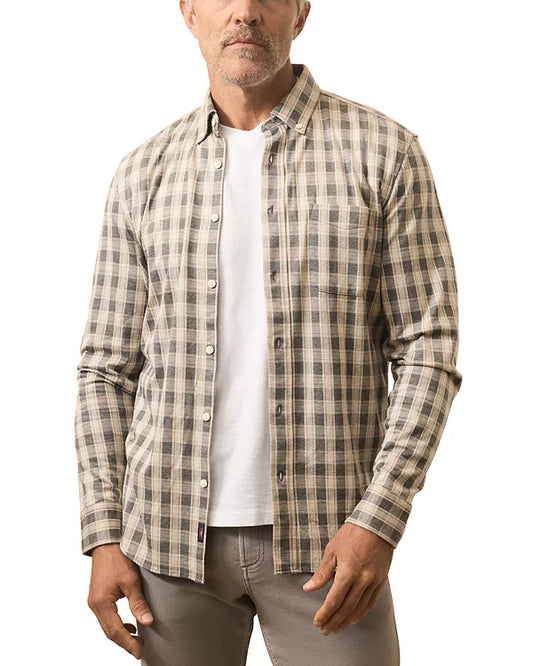 Coastline Knit Plaid Button Down Shirt - Valley Grounds Plaid