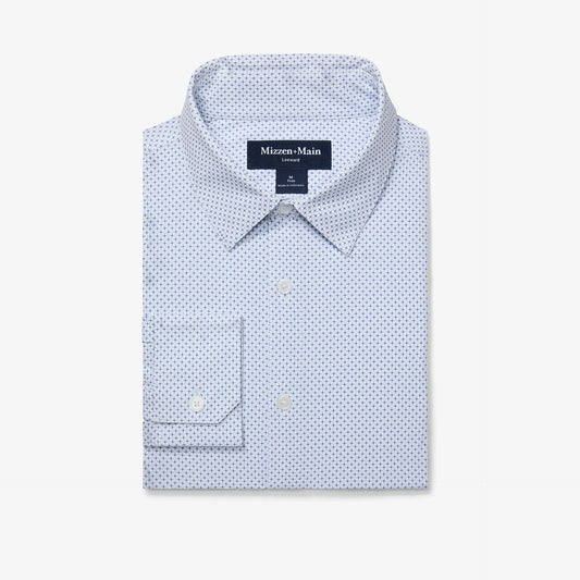 Leeward Dress Shirt - White Plus Print