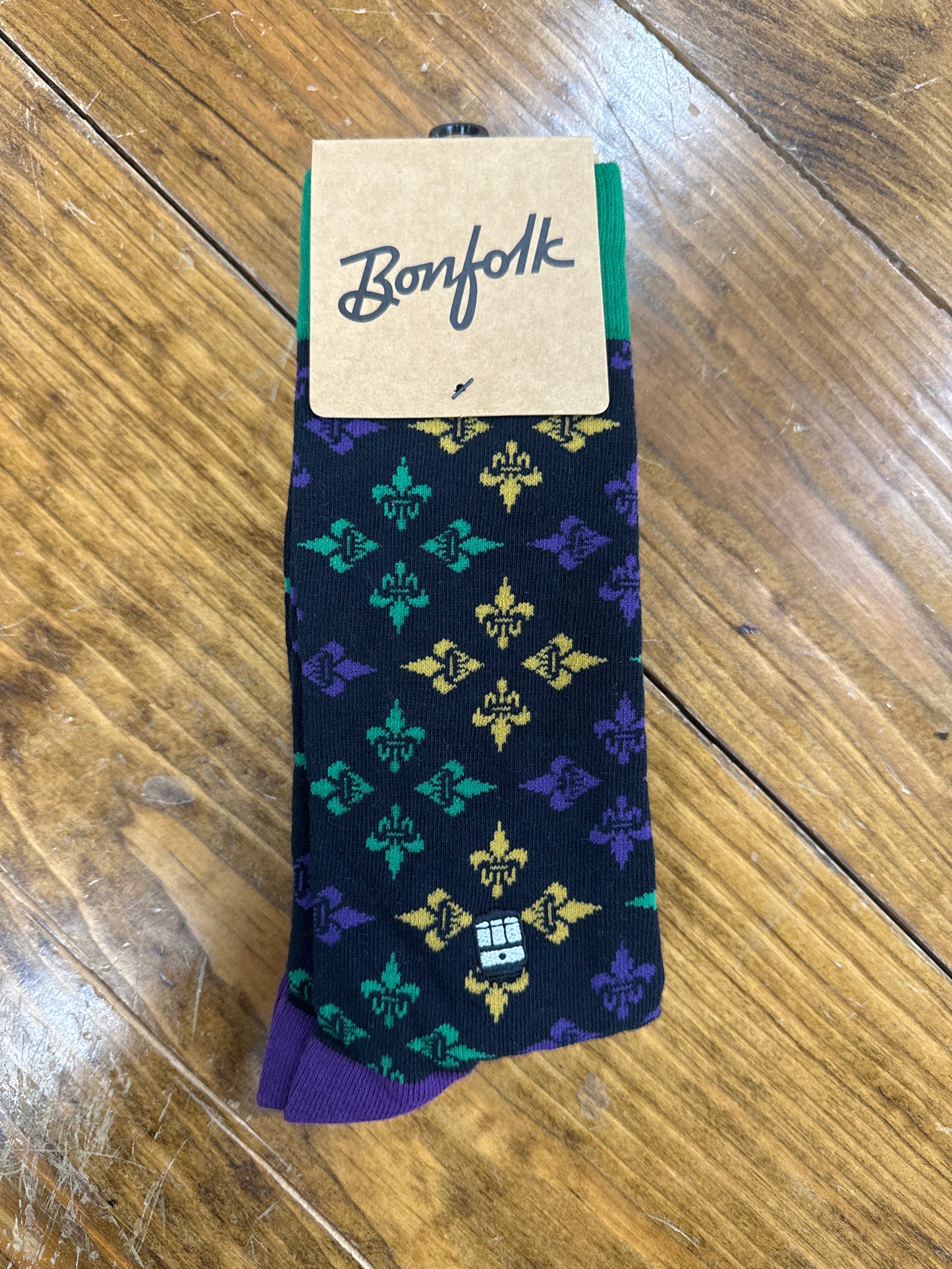 Mardi Gras Fleur De Lis Socks