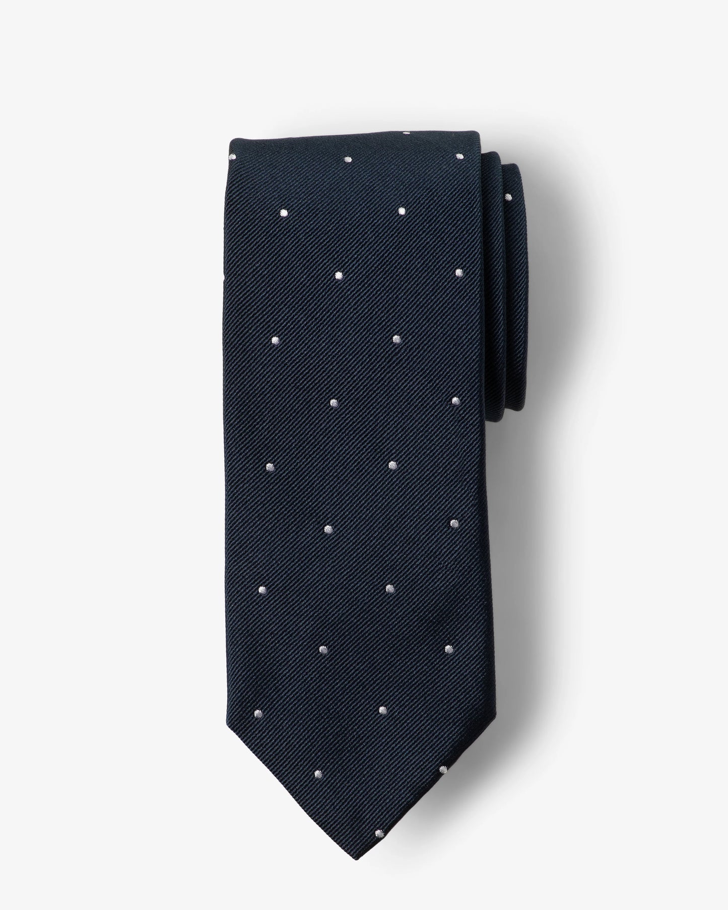 Navy Dot Silk Tie