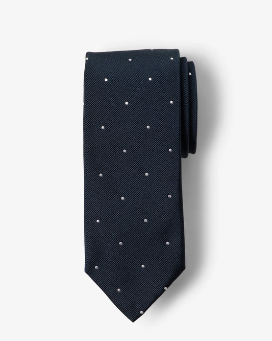 Navy Dot Silk Tie