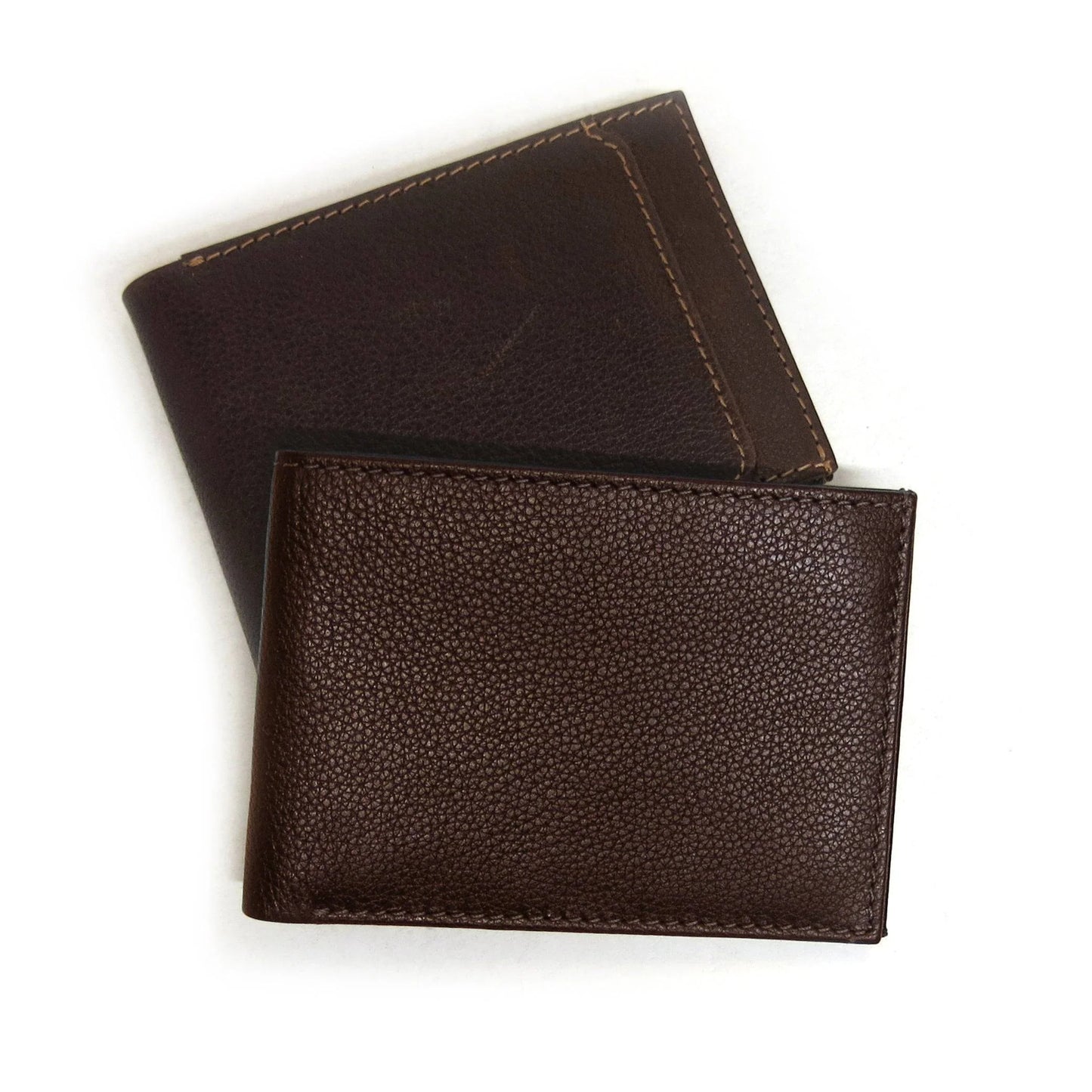 Garth Slim Leather Wallet - Brown