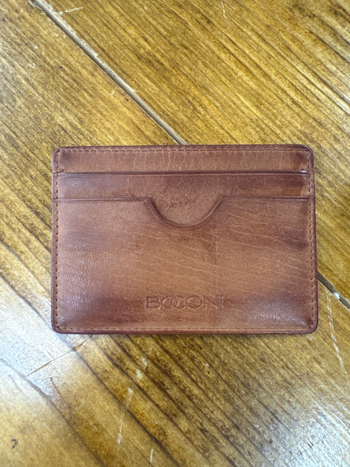 Leather Card Holder - Brown