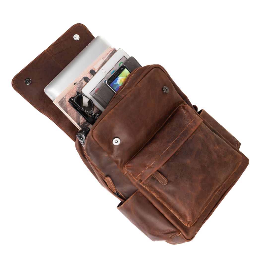 Leather Vintage Backpack Scott - Sandal