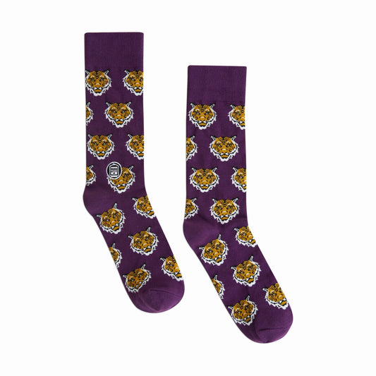 TIger Purple Socks