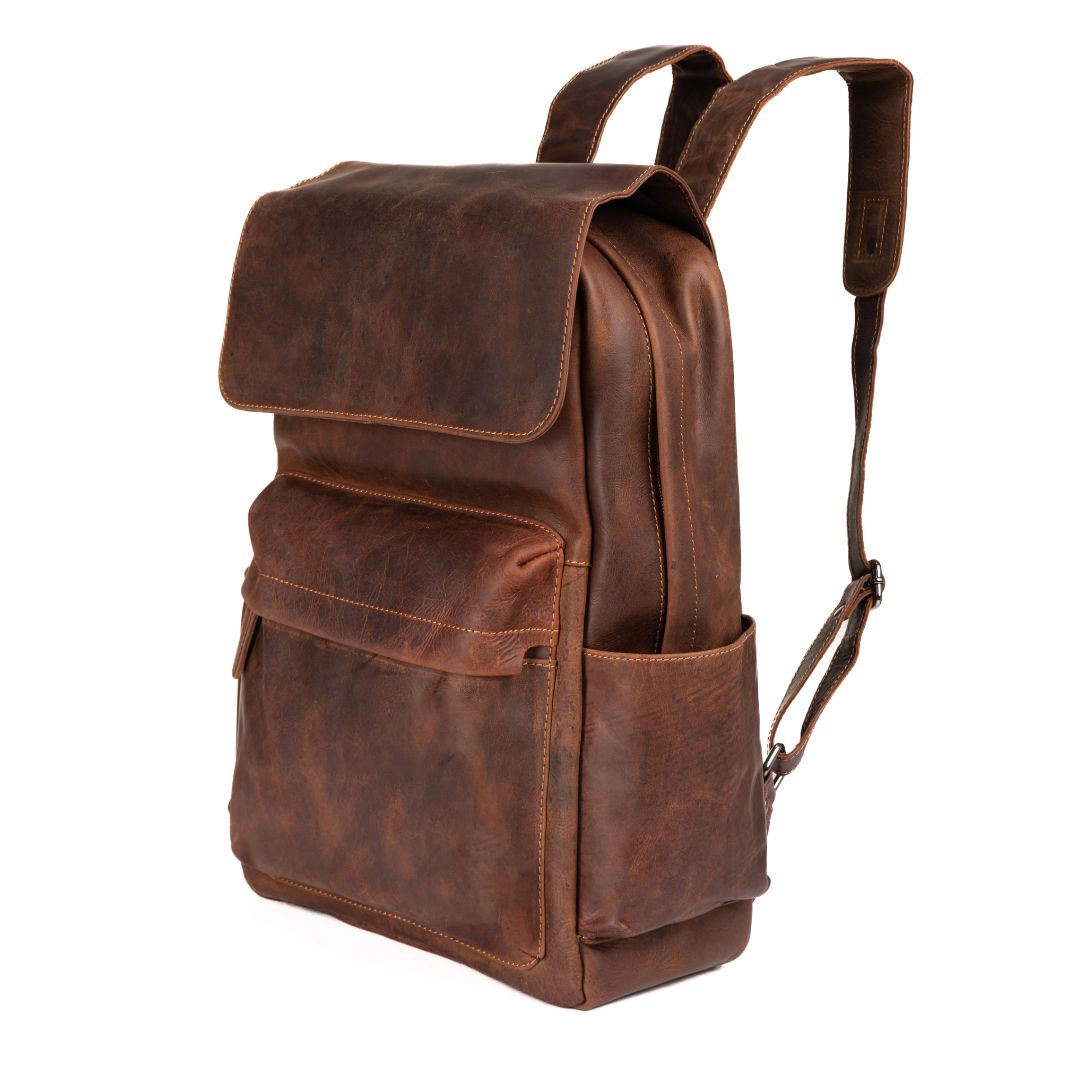 Leather Vintage Backpack Scott - Sandal