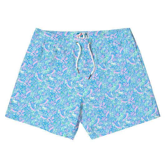 Floral Tropical Swim Trunks