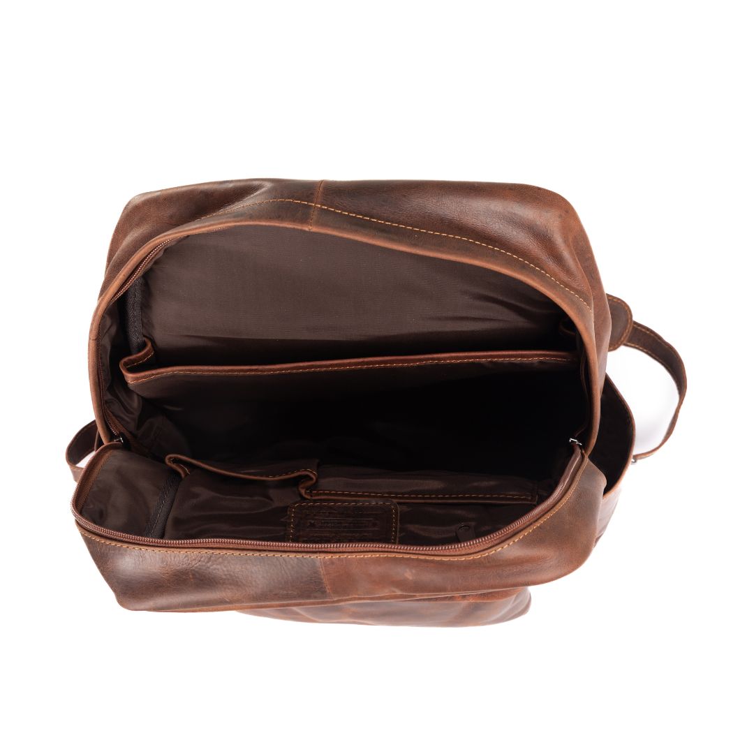 Leather Vintage Backpack Scott - Sandal