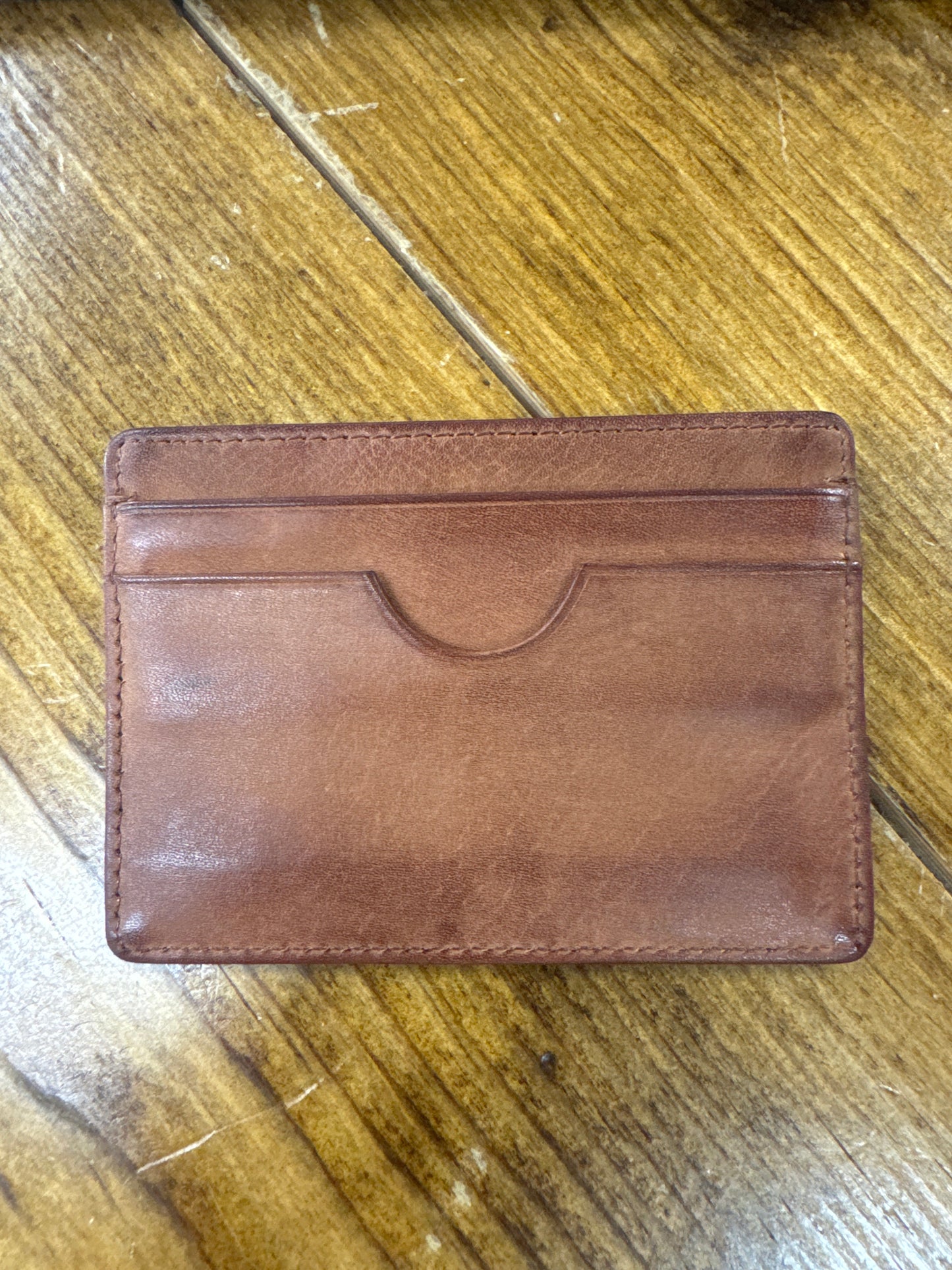 Leather Card Holder - Brown