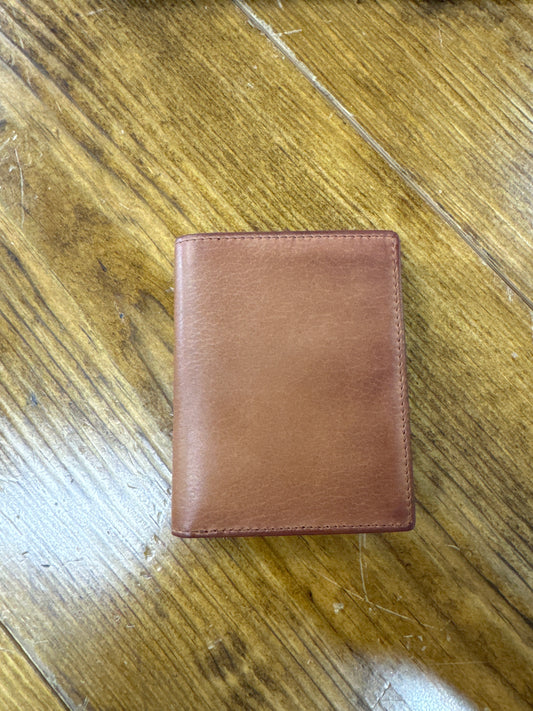 Leather Slim Card Case - Brown