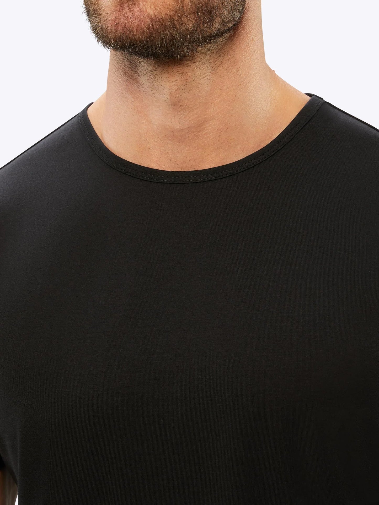 Cuts Curve-Hem Tee - Black