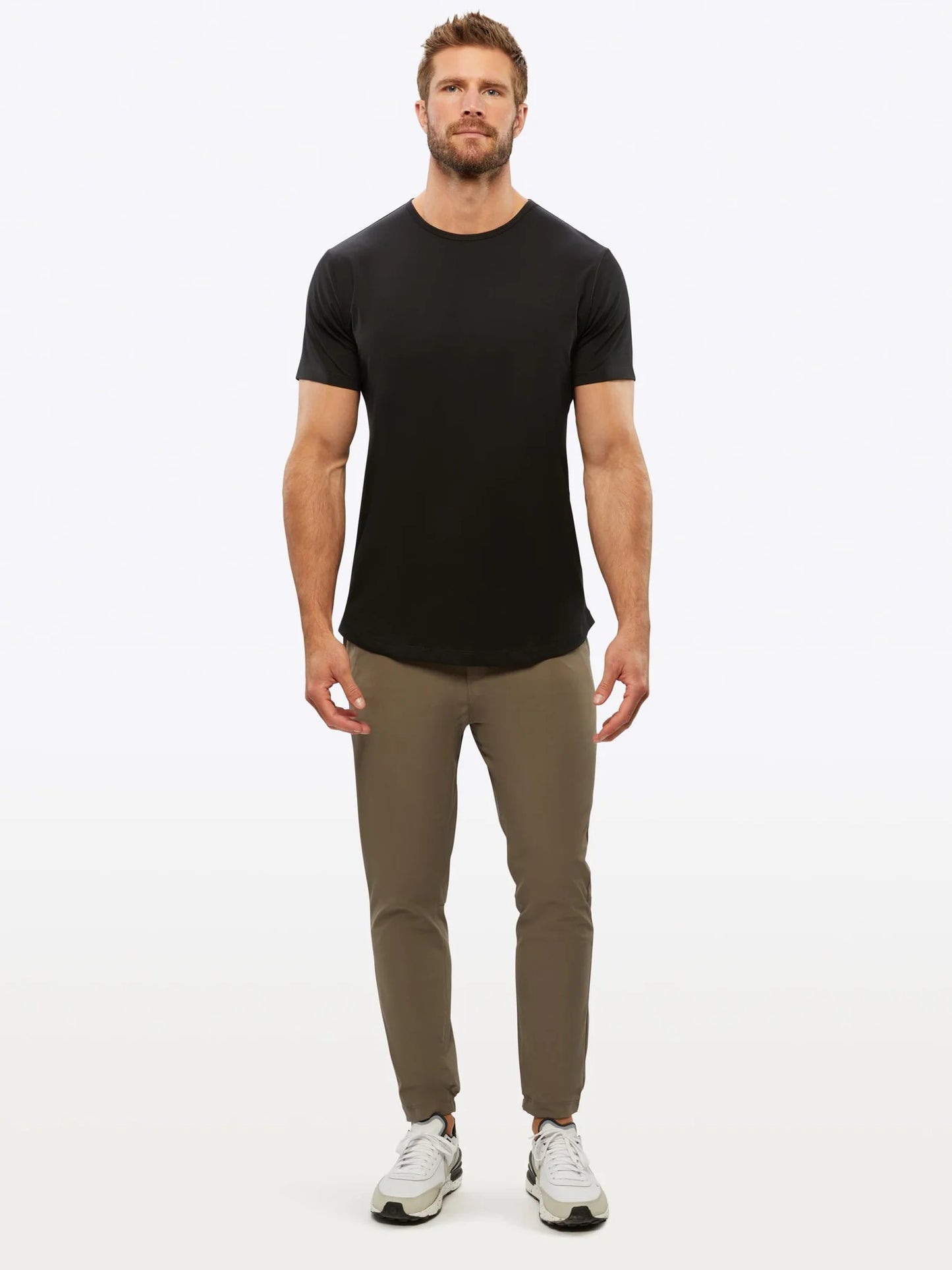 Cuts Curve-Hem Tee - Black