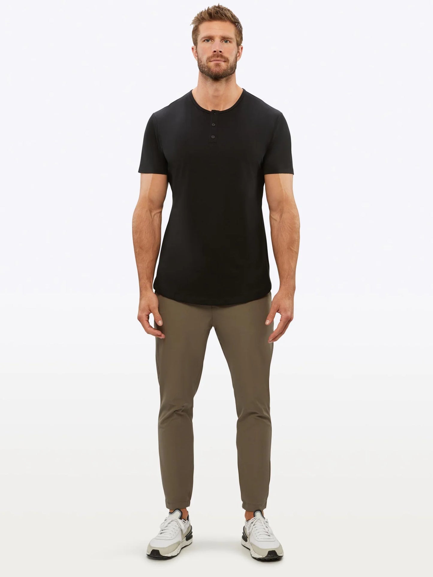 Cuts Henley Tee - Black