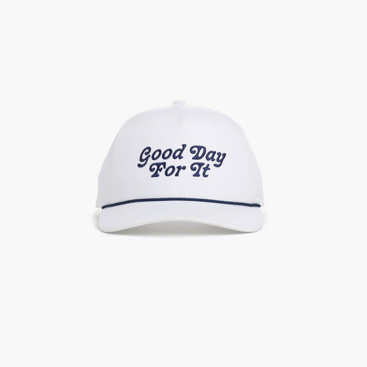 Good Day For It Rope Hat - White