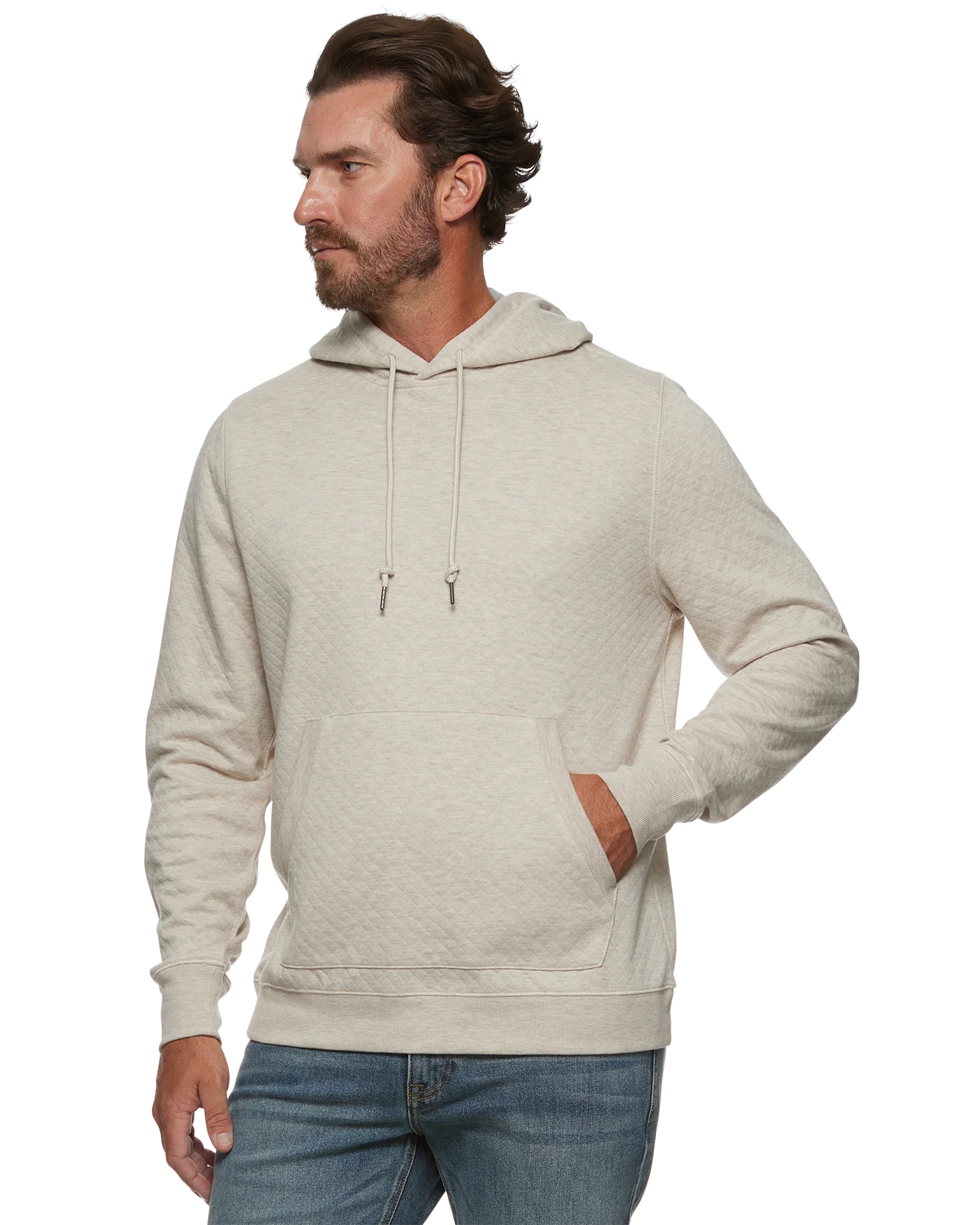 Bradner Quilted Hoodie - Oatmeal