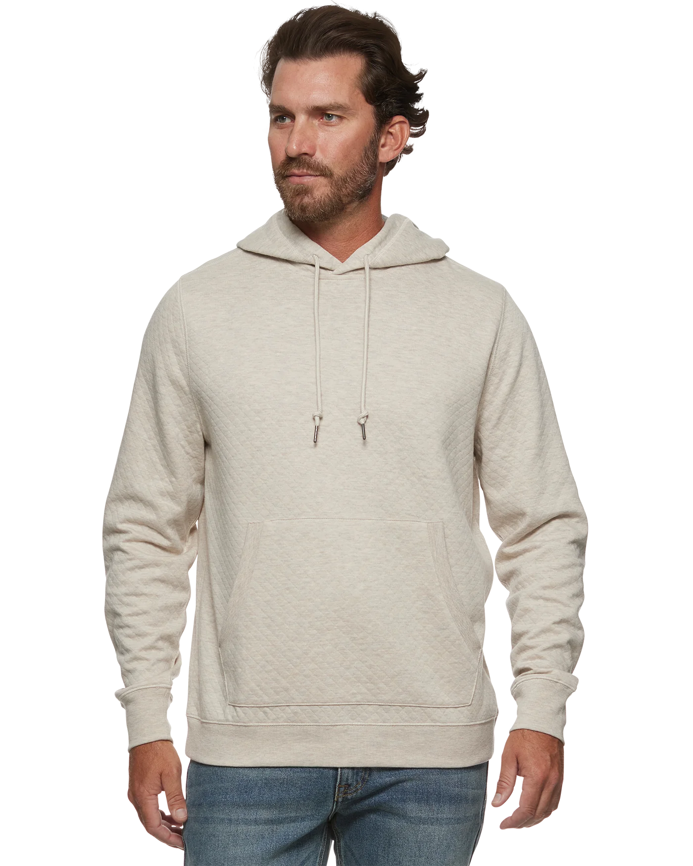 Bradner Quilted Hoodie - Oatmeal