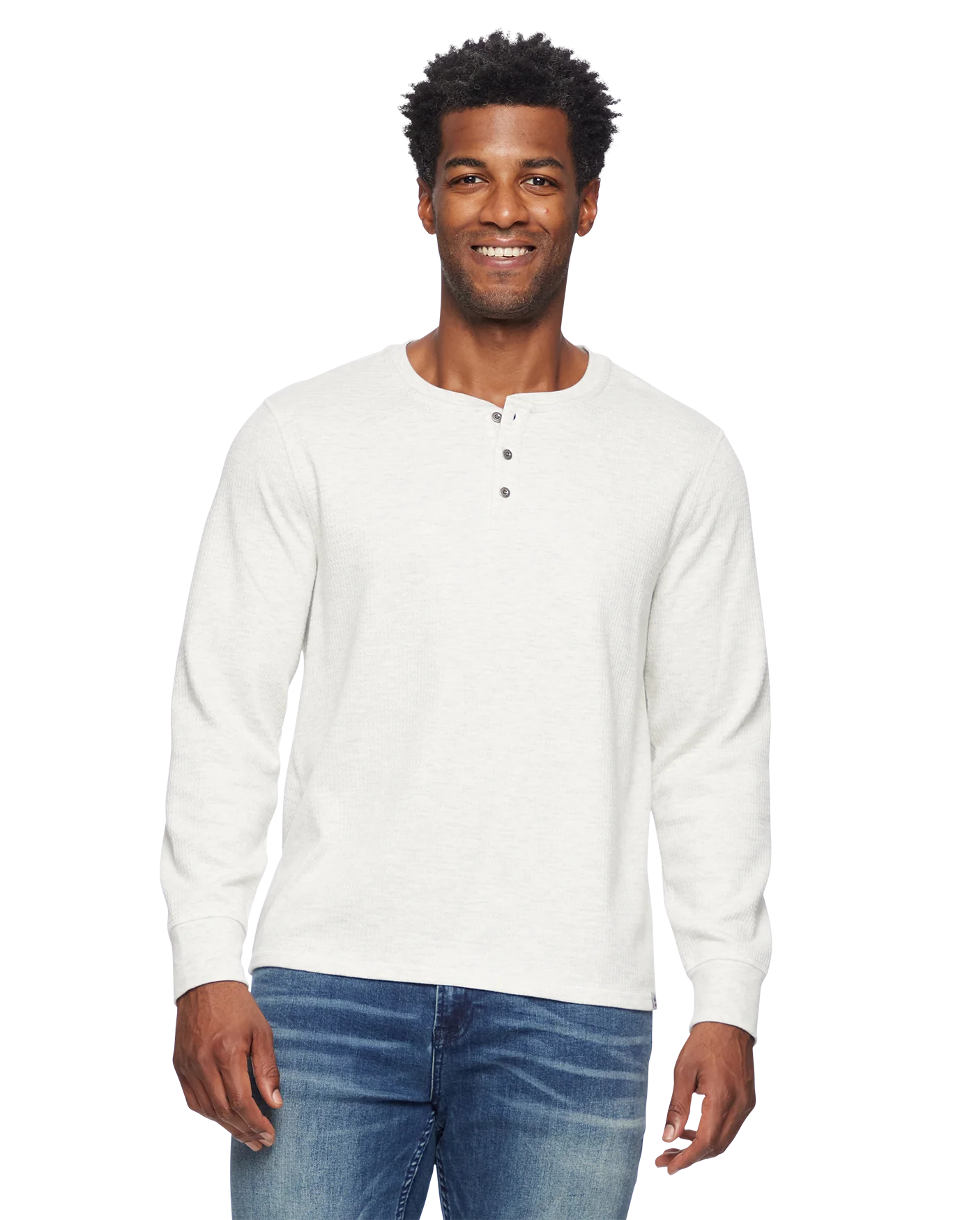 Waffle Henley - Oatmeal